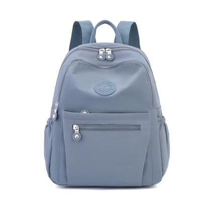 Tanweibago Mini Nylon Women Backpacks,11L Small Ladies backpacks Casual Lightweight Women Shopping Travel Daypack (Light Blue) - color: Light Blue