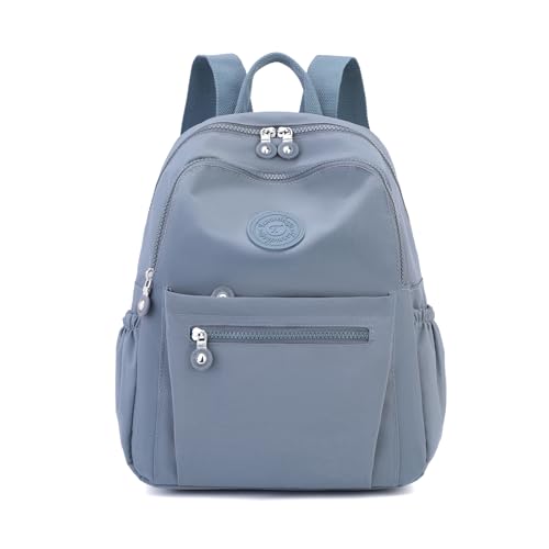 Tanweibago Mini Nylon Women Backpacks,11L Small Ladies backpacks Casual Lightweight Women Shopping Travel Daypack (Light Blue) - color: Light Blue