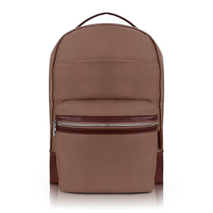 McKlein Parker, 15" Backpack Laptop Briefcase, Laptop & Tablet, Travel Business Backpack & Cross-Body, Dual Compartment Laptop/Computer & Tablet Backpack Bag Case - color: Khaki