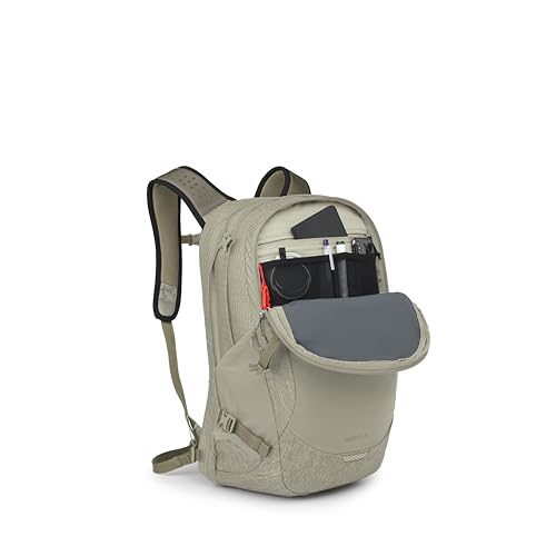 Osprey Nebula Commuter Backpack - Everyday Bag with Laptop Sleeve and Bottle Pockets, Sandy Grey/Olive Tan Heather - color: Sandy Grey-olive Tan Heather