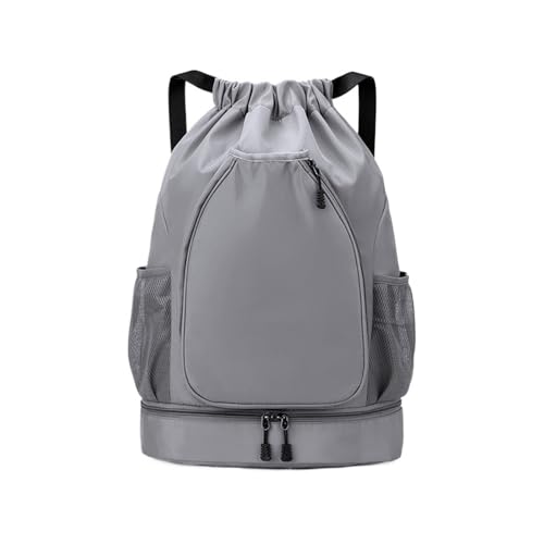 Multifunctional sports bag, backpack, independent shoe compartment, can hold basketball, badminton and tennis(Grey) - color: Grey
