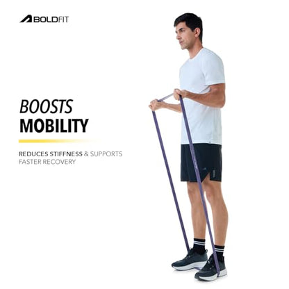 Boldfit Heavy Resistance Band for Exercise & Stretching, Pull Up Band Suitable in Home & Gym Workout, Power Bands for Men & Women. (Purple 30-45 kg Resistances)(Material: Latex)