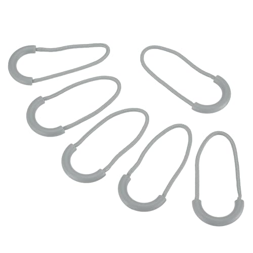PATIKIL Zipper Pulls Replacement, 15 Pack Extension Cord Handle Plastic U-Shape Tab Tag Extender for Luggage Backpacks Jackets, Dark Gray - color: Dark Gray, size: 30mm