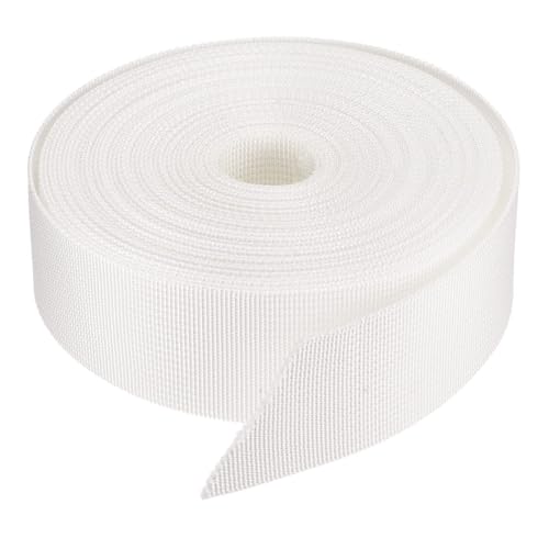Nylon Webbing Strap Nylon Webbing Straps Durable Nylon Strap for Outdoor DIY Gear Repair,Backpack,Cargo Strap,Luggage-Rack,Pet Collars,Crafts - color: White, size: 1.5 inchx10 Yards