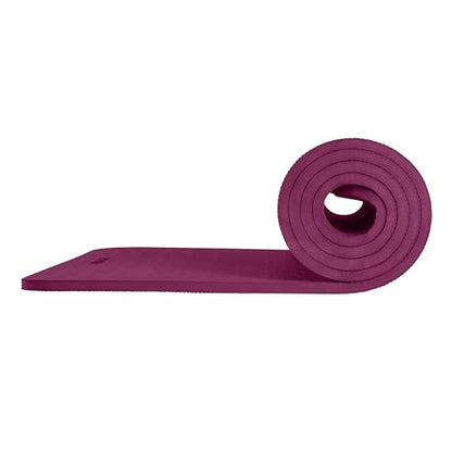 Retrospec Zuma Yoga Mat | 1/2 Inch Thick Non Slip Workout Mat | TPE Exercise Mat for Yoga, Pilates & Stretching | 72x24in - color: Boysenberry