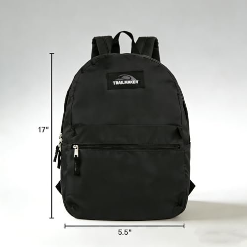 Lightweight Travel Backpack, Casual Daypack, Durable Commuter Bag, Adjustable Shoulder Straps, for Work, Hiking(Black)