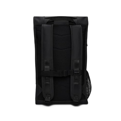 RAINS Trail Mountaineer Bag - Black Waterproof Laptop Backpack for Men and Women - Large Outdoor Hiking Bag with 16” Laptop Pocket, 26L Capacity, 2 Year Warranty