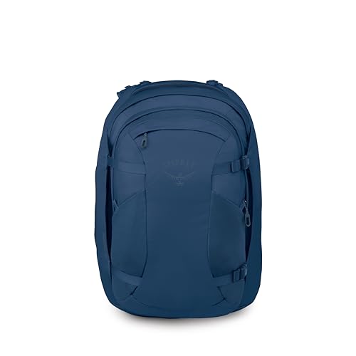 Osprey Farpoint 55L Men's Travel Backpack - Carry On Bag with Personal Item Sized Detachable Daypack, Antique Blue - color: Antique Blue, style: 55l