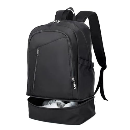 seyfocnia Gym Backpack for Men,Waterproof Gym Bag With Shoe Compartment Lightweight Travel Bag Sports Backpack Casual Daypack-Black - size: 20inch
