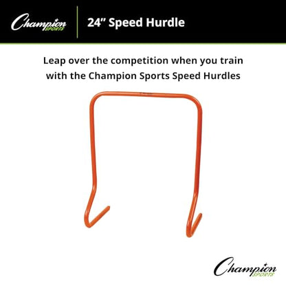 Champion Sports Speed Hurdles – Lightweight Adjustable Agility & Jump Training for Athletes - Speed & Stride Drills, Soccer, Football & Track - style: 24" Orange (Single Hurdle)