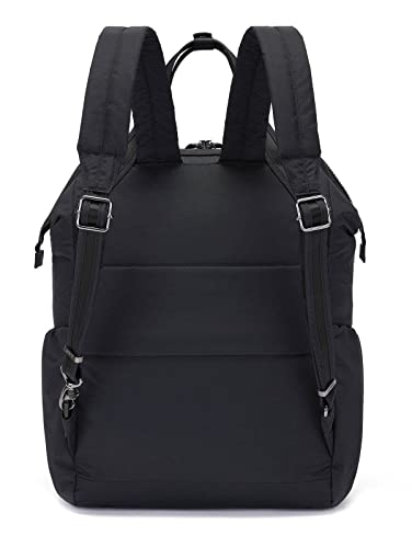 Pacsafe Women's Citysafe CX 17L Anti Theft Backpack-Fits 16 inch MacBook Pro, Econyl Black, One Size - color: Econyl Black