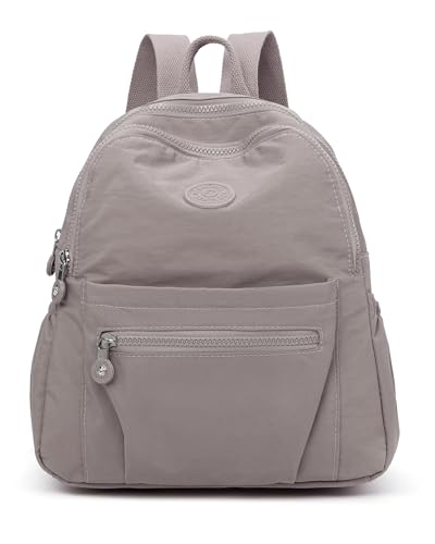 Pealwel Mini Backpack Purse for Women,Small Nylon backpacks for Ladies Backpacks Women Anti Theft Travel Bag (A-Khaki) - color: A-khaki