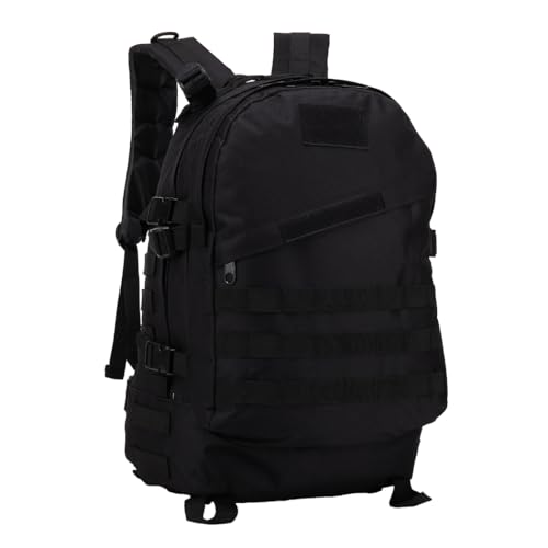 Tactical Military Assault 40L Travel Backpack, Army 3-Day Assault Pack for Camping, Hunting, Trekking, Outdoor Survival Range Molle Bag with Multi-Compartment Storage, Black - color: Black, size: 40 L