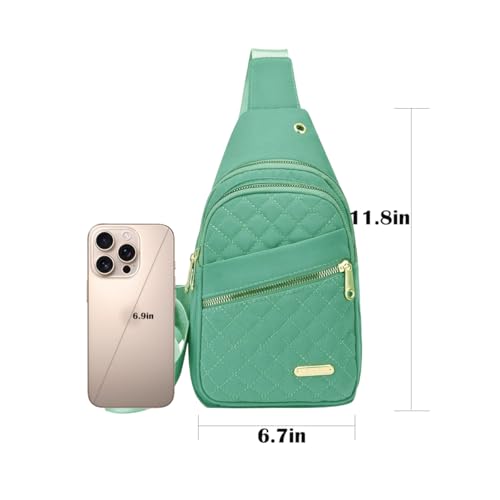 Crossbody Small Sling Backpack Sling Bag for Women Men, Chest Bag Daypack Crossbody for Travel Sport Running Hiking (Green) - color: Green