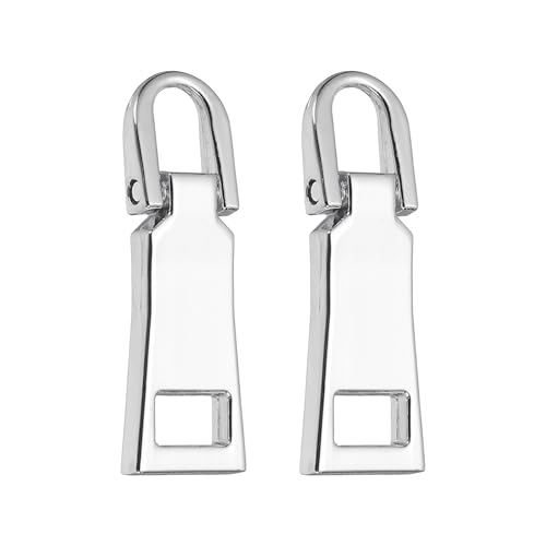 uxcell 2Pcs Zipper Pull Replacement, Detachable Metal Zipper Handle Mend Fixer Tab Repair for Luggage Suitcase Backpack Jacket Bags Boots Coat Handbags, Bronze - color: Bronze