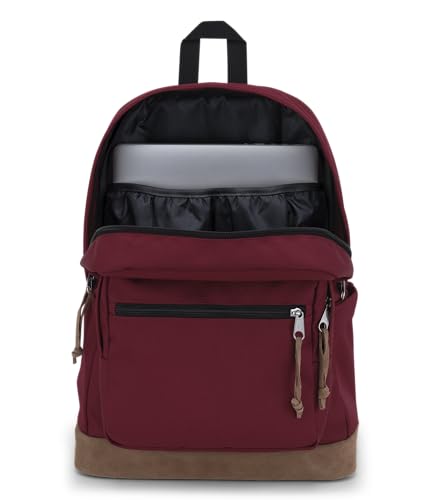 JanSport Right Pack Backpack - Durable Daypack with Padded 15" Laptop Sleeve, Spacious Main Compartment & Integrated Water Bottle Pocket - Russet Red - color: Russet Red