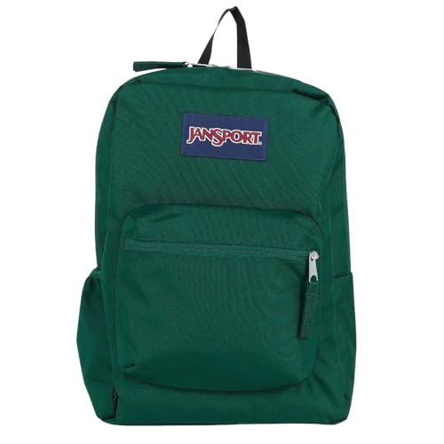 JanSport Cross Town Backpack 17" x 12.5" x 6" - Simple Bag for Everyone with 1 Main Compartment, Front Utility Pocket - Premium Class Accessories - Deep Juniper - color: Deep Juniper