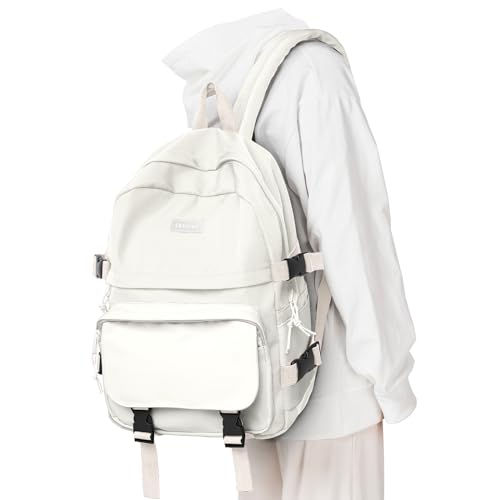 weradar Backpacks For School Teens Boys Girls,Cute Bookbag,Lightweight College Backpack For Women Men,Waterproof Middle School Bag Casual Travel Daypack(Beige) - color: B-beige