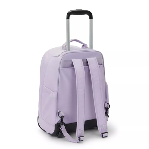Kipling Women's Gaze Large Rolling Backpack, Durable, Wheeled Backpack with Adjustable Shoulder Straps, Nylon Book Bag - color: Bridal Lavender