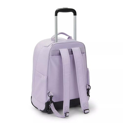 Kipling Women's Gaze Large Rolling Backpack, Durable, Wheeled Backpack with Adjustable Shoulder Straps, Nylon Book Bag - color: Bridal Lavender