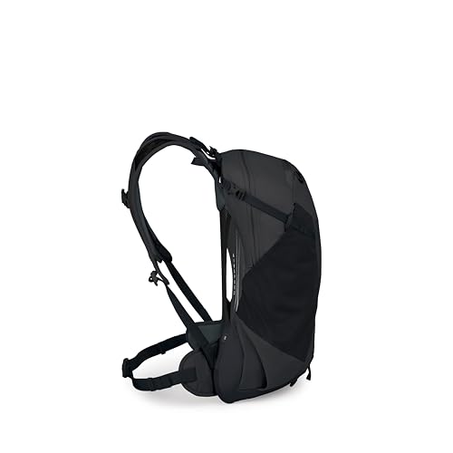 Osprey Hikelite 18L Durable Hiking Backpack - Travel Daypack with Rain Cover for Men and Women, Raven Black - color: Raven Black, style: 18l