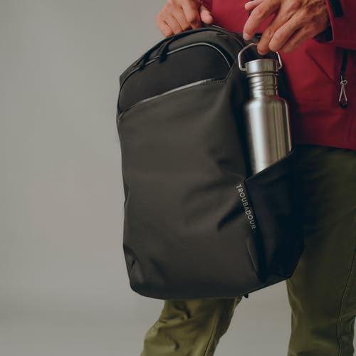 Troubadour Neo Backpack - 22L Lightweight Laptop Backpack - Ergonomic & Water Resistant - Versatile Style for Work and Travel - Charcoal Black - color: Charcoal Black