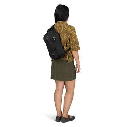 Osprey Quasar Shoulder Sling Bag - Everyday Crossbody Backpack with Laptop Sleeve, Bottle Pocket, & Phone Pocket, Torrent Blue Heather - color: Torrent Blue Heather