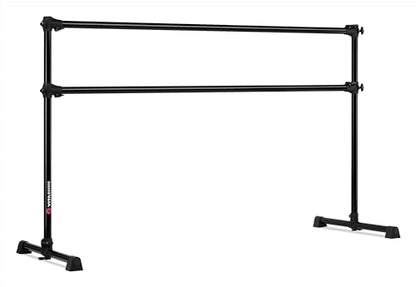 VITA Barre Portable Freestanding Double Ballet Barre, Prodigy, Aluminum | Adjustable Height, USA Made, Home or Gym Exercise Equipment for Kids & Adults | Dance, Fitness, Pilates - color: Black, style: 6 Ft