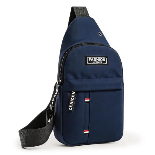 Sling Bag for Men Women, Multipurpose Cross Body Chest Bag Small Sling Backpack,Shoulder Bag for Travel Hiking - color: Blue