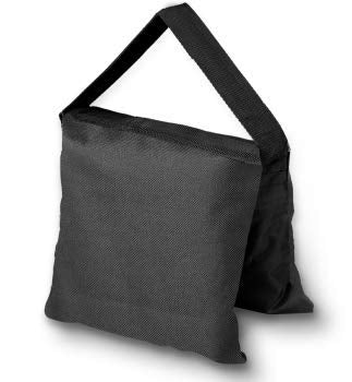 EMART Upgraded Heavy Duty Sandbag, Photo Video Studio Weight Bag Saddlebag Design for Photography Light Stand Tripod, Umbrella Base, Camping, Pop up Tent, Fishing Chair - 6 Pack - color: black, size: 6 Sandbags