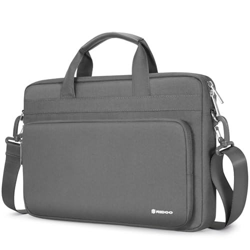 NIDOO 14-15 inch Laptop Shoulder Bag Briefcase Messenger Sleeve for 15" MacBook Air M4 M3 / 15" Surface Laptop 5 4 3/16" MacBook Pro M4 M3 M2/ 15" Dell Latitude 5540/15" Lenovo ThinkBook 15 Gen 4 - color: Dark Grey, size: 14 - 15 inch