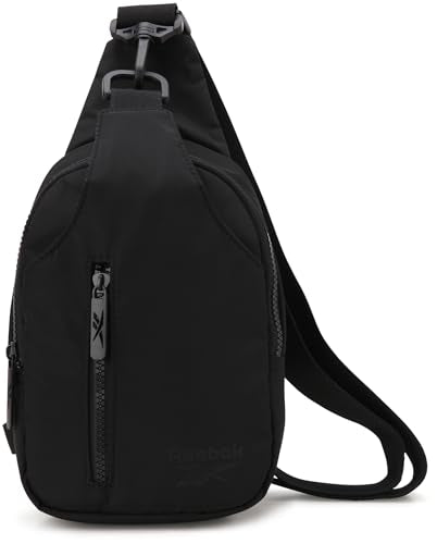 Reebok Unisex Crossbody Bag - Convertible Compact Durable Cross Body Bag for Women and Men - Gym and Travel Essentials, Size One Size, Berry Black - color: Berry Black