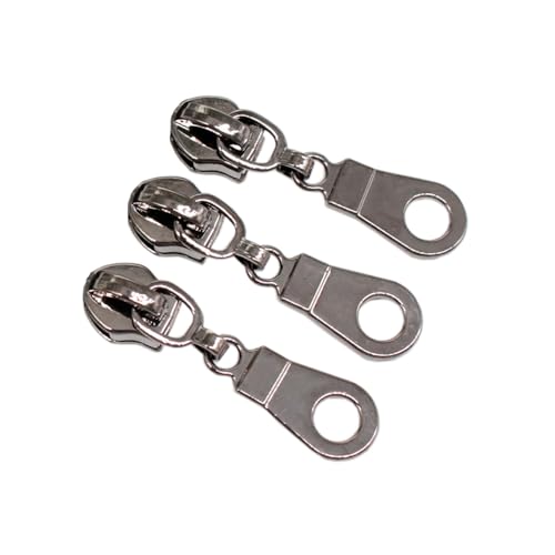YaHoGa 50PCS #5 Black Nickel Pulls for Nylon Coil Zippers Gun Metal Zipper Sliders for Luggages Purses Bags Bulk(Black Nickel) - color: Black Nickel