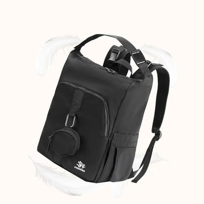 Diaper Bag Backpack with Changing Pad, Wet Dry Bag, Pacifier Case and Stroller Straps, Soft Cotton Lining, Baby Travel Bag for Moms and Dads（Black） - color: Black