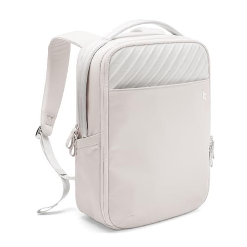 tomtoc Laptop Backpack 20L Techpack Workpack Designed for Business Professional Commuter, City EDC Backpack Daypack for 15.6-inch Laptop, White