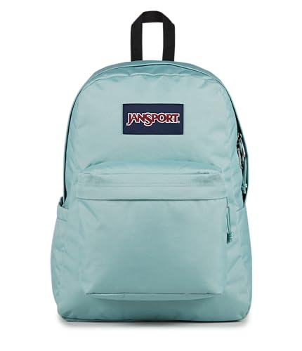 JanSport SuperBreak Plus Backpack with Padded 15-inch Laptop Sleeve and Integrated Bottle Pocket - Spacious and Durable Daypack for Work and Travel - Faded Sage - color: Faded Sage