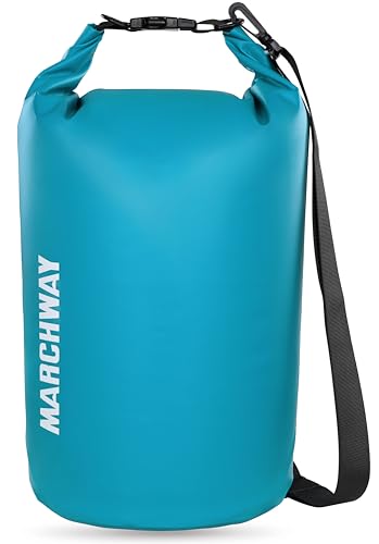 MARCHWAY Floating Waterproof Dry Bag Backpack 5L/10L/20L/30L/40L, Roll Top Sack Keeps Gear Dry for Kayaking, Rafting, Boating, Swimming, Camping, Hiking, Beach, Fishing - color: Teal, size: 5L