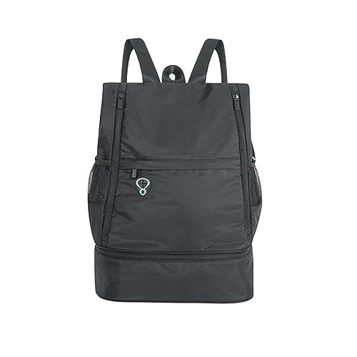 fulion Lightweight Travel Backpack, Dry and Wet Separation Bag, Independent Storage Position, Suitable for Travel Fitness Hiking(black) - color: Black