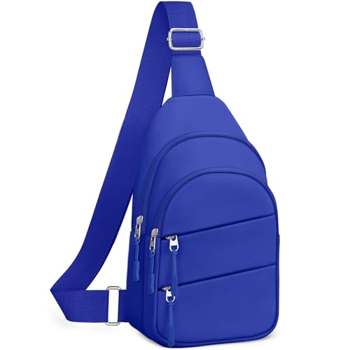 Tuwubi Crossbody Bags for Women, Sling Bag for Men, Small Hiking Backpack Anti Theft Lightweight for Outdoors Travel (M, Royal Blue) - color: Royal Blue, size: Medium