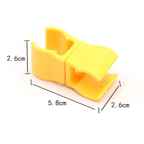 10PCS Plastic Agility Pole Swivel Clips Soccer Training Hurdle Connector Clamps Yellow for Hurdles Inner Ring 0.98 Inches