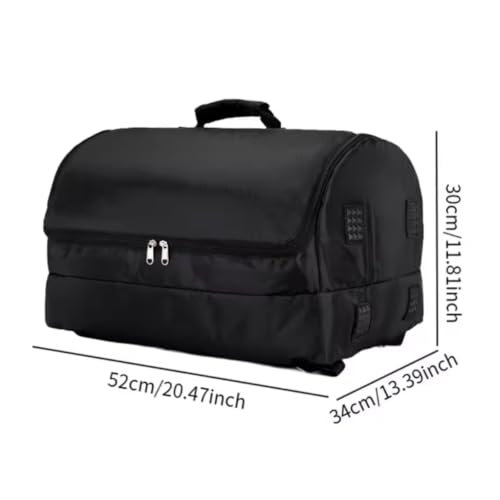 Portable Carrying Bag with Padded Storage, 52 X 34 X 30 Cm Travel Case, Zipper Opening, Top Handle, Backpack Carry for Outdoor Transport Portable Carrying Bag Storage Outdoor Travel Padded