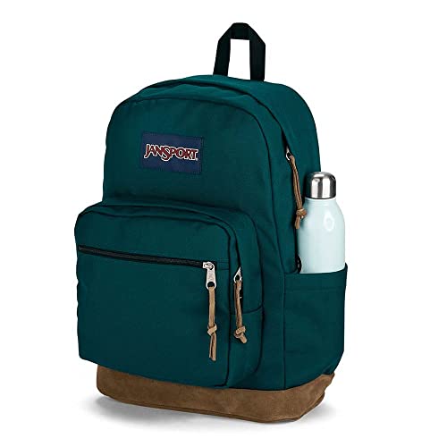 JanSport Right Pack Backpack - Durable Daypack with Padded 15" Laptop Sleeve, Spacious Main Compartment & Integrated Water Bottle Pocket - Deep Juniper - color: Deep Juniper