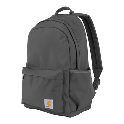 Carhartt 21L Classic Laptop Backpack, Water-Resistant Pack W/ 15" Laptop Sleeve and Organizational Compartments, Gravel - color: Gravel, size: One Size