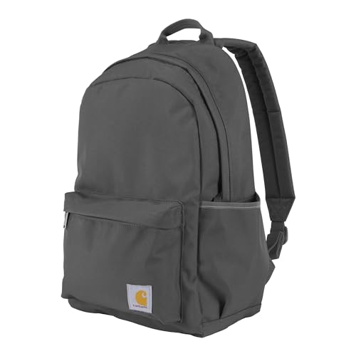 Carhartt 21L Classic Laptop Backpack, Water-Resistant Pack W/ 15" Laptop Sleeve and Organizational Compartments, Gravel - color: Gravel, size: One Size