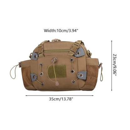 MiOYOOW Sports Chest Bag, Waterproof Outdoor Vest Bags Lightweight Molle Chest Pouch with Removable Shoulder Strap for Hunting Cycling Hiking