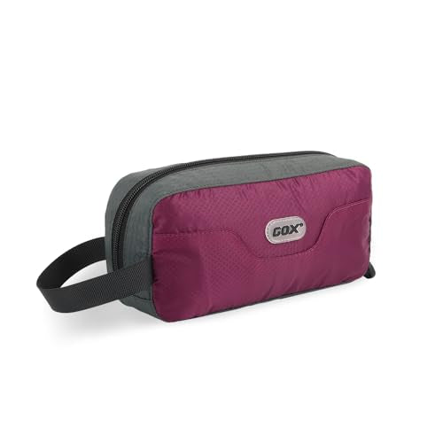 GOX Travel Small Toiletry Bag for Men Nylon Dopp Kit Medicine Bag Travel Organizer Pouch Shave Kits for Teens Toiletry Essentials Bathroom Compact Purple 7.9 * 3.7 * 2 Inches - color: Purple, size: 7.9*3.7*2 Inches