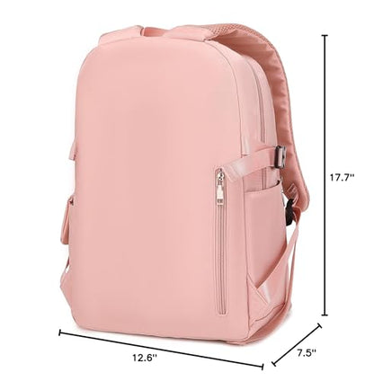 Acmebon Girl Roomy Fashion Laptop Backpack Casual Daily Backpack for Women Pink - color: Pink