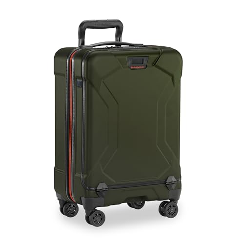 Briggs & Riley 22 Inch Carry-On Luggage with Wheels - Small Rolling Hard Shell Heavy Duty Suitcase with Front Laptop Compartment - 360 Spinner Wheels - Torq Collection - Hunter Green - color: Hunter, size: 22'"