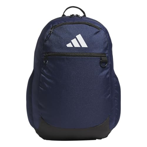 adidas Striker 3 Team Sports Backpack – Daypack for Sports Gym Travel, 36L, Navy Blue, OSFA - color: Navy Blue