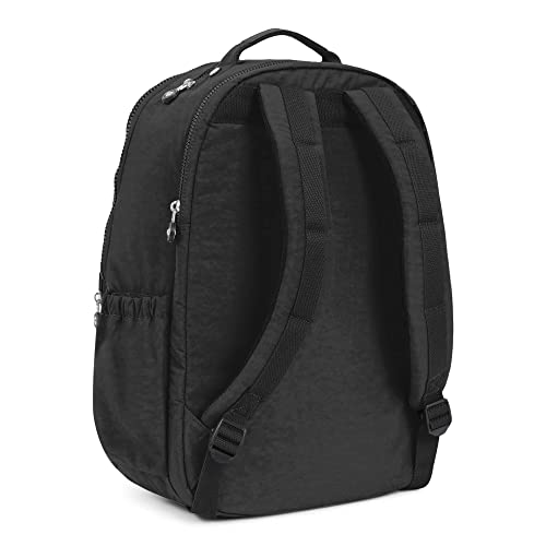 Kipling womens Seoul Go XL Backpack, Padded, Adustable Backpack Straps, Zip Closure, black tonal, One Size - color: Black Tonal, size: 13.5''L x 17.75''H x 9''D